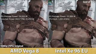 Intel i7-1165G7 XE 96EU vs Ryzen 7 5800U Vega 8 iGPU Comparison in 14 Games in 2022