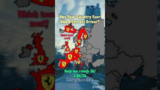 Has your country ever had a Ferrari driver? #europe #geography #history #map #mapping #shorts