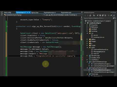 How to send email in asp net c# with example - YouTube