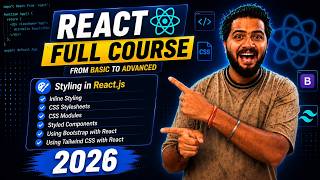Styling in React.js 2026 🎨| Part-7 | CSS, CSS Modules, Styled Components, Bootstrap & Tailwind CSS