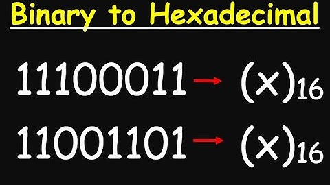 Binary to Hex-Decimal Number conversion In Hindi - 2021 - 6 | How to Convert Binary to Hexa-Decimal