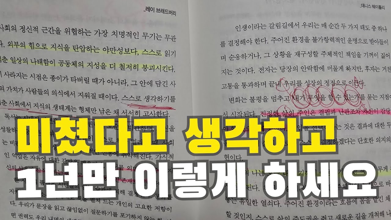 미친 척하고 이렇게 1년 하면 인생이 새로운 태어나는 수준으로 바뀝니다. 3가지 핵심을 알려드리겠습니다.