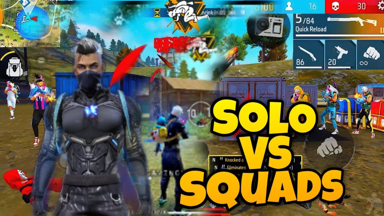 Grandmaster Hard Lobby | Solo Vs Squad Full Gameplay | Garena Free Fire ...