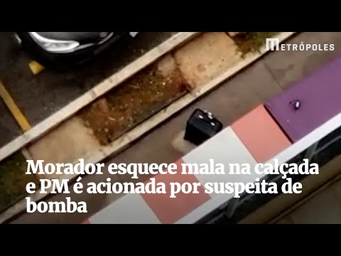 Morador esquece mala na calçada e PM é acionada por suspeita de bomba