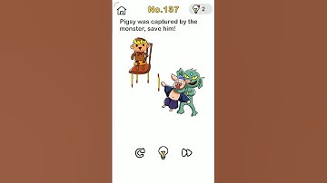 piggy was captured by monster save him Brain Out level 137.#shortsfeed #shorts #braintest