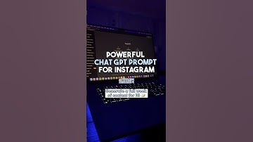 Powerful Chat GPT prompt for Instagram and other social Media. #chatgpt #ai #digitalmarketing
