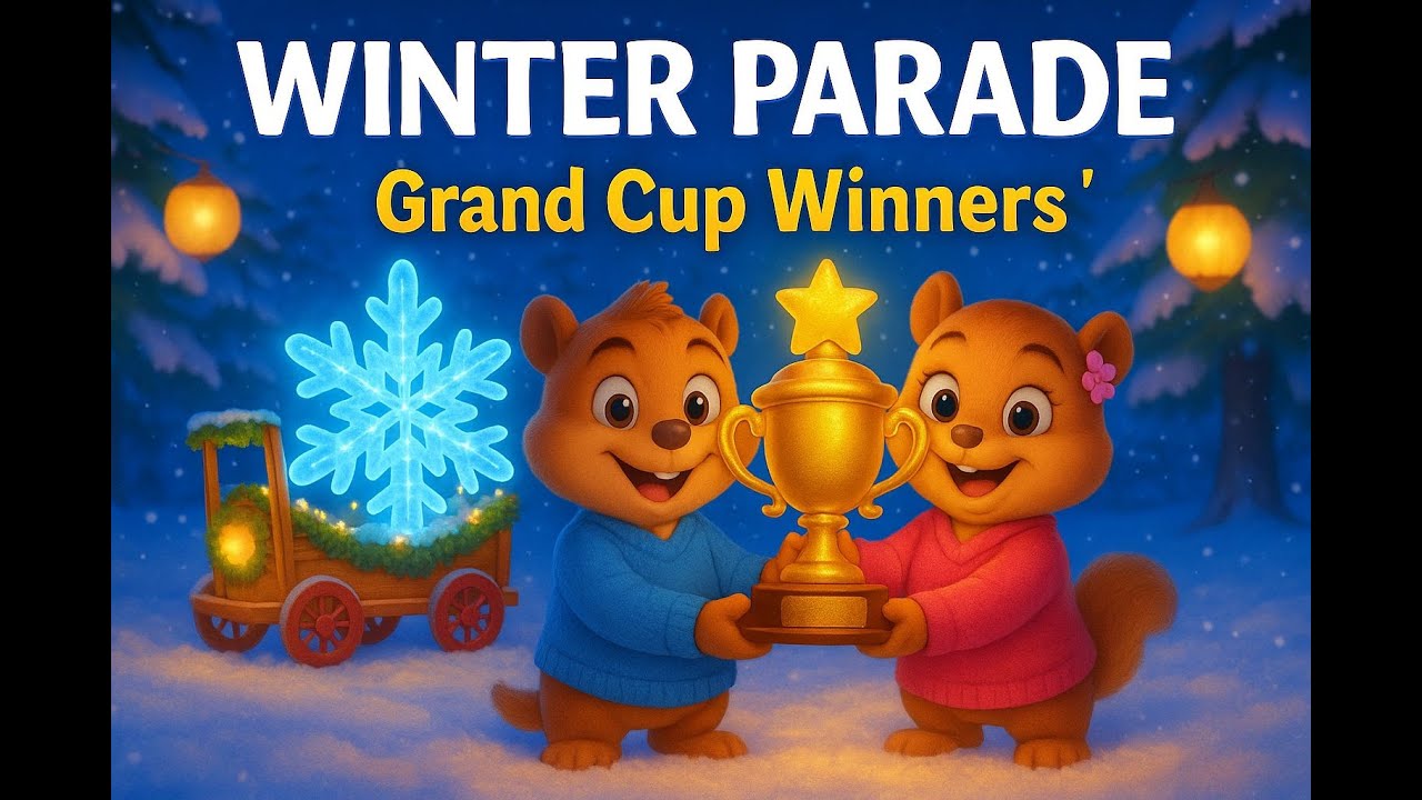 The Winter Forest Parade | Chipmunk Family Win the Grand Cup! ❄️✨ A Magical Adventure for Kids