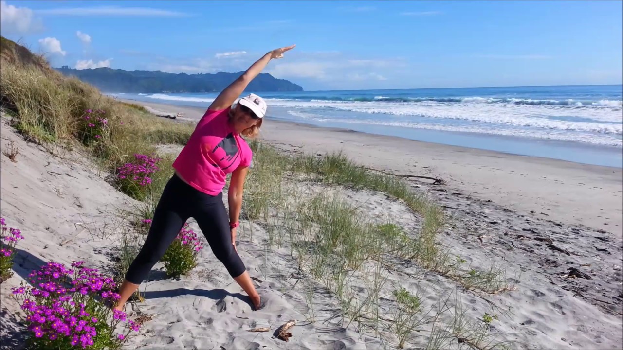 Free Yoga On The Beach/IN NATURE Day 228 of 365 DAY CHALLENGE YouTube