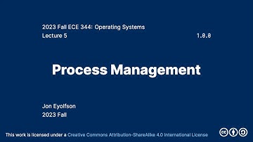 Process Management (2023 Fall ECE 344 Section 3)