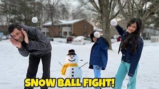 Snow Ball Fight With Sehrish & Luqman Family
