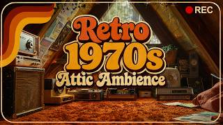 Retro 1970s Attic Ambience 📻 | Cozy Vintage Music & Nostalgic Rainy-Day Atmosphere | 30 Min