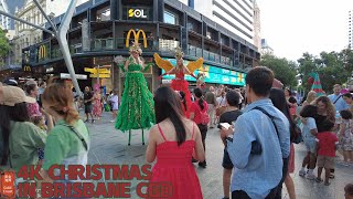 [4k] Christmas In Brisbane CBD | Brisbane City | Brisbane | Queensland | Australia