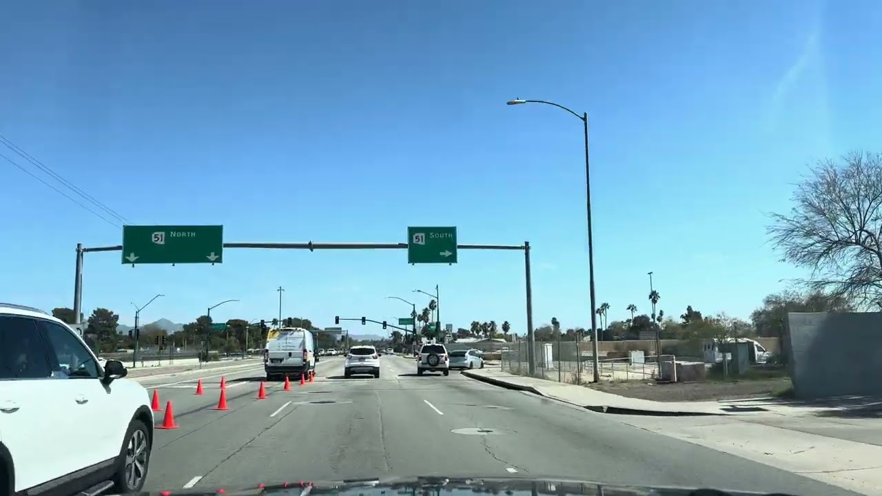 Arizona drive Phoenix roads in desert