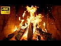 Kamin Mit Flackerndem Feuer Knisternden Holzscheiten Für Ruhigen Schlaf 12 Std Fireplace 4K