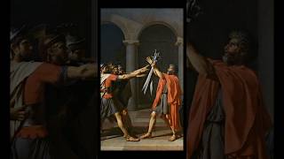 The Oath of the Horatii (1784), Jacques-Louis David, One Minute Art #art #neoclassical #arthistory