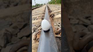 One egg 🥚 vs train 🚊 what 😱 happened next..? #shorts #train #egg #viral