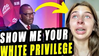 BLACK Conservative Professor Brings Delusional WHITE liberal Student To TEARS on “White Privilege”