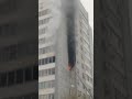 В Красноярске пожар в 14-ти этажке по адресу пр-т Красноярский рабочий, 197
