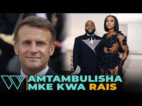 DAVIDO amtambulisha MKE wake (CHIOMA) kwa RAIS wa UFARANSA EMMANUEL MACRON/Tazama Alichokifanya