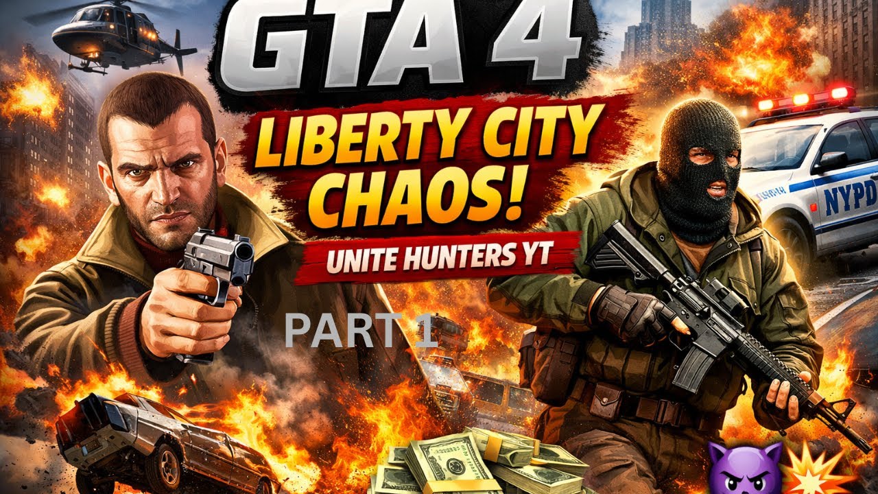 GTA 4 Gameplay | Liberty City Chaos Begins 😈🔥 | Unite Hunters YT