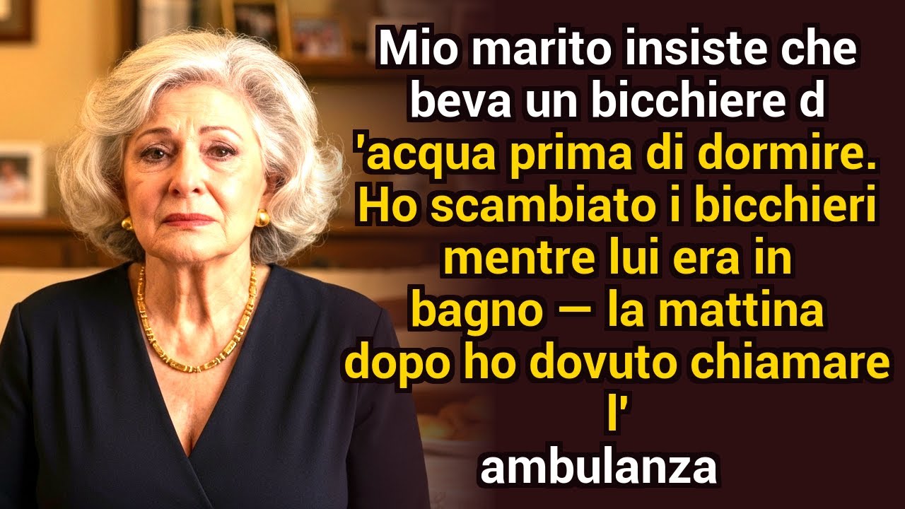 Mio marito insisteva che bevessi acqua prima di dormire — ho scambiato i bicchieri.