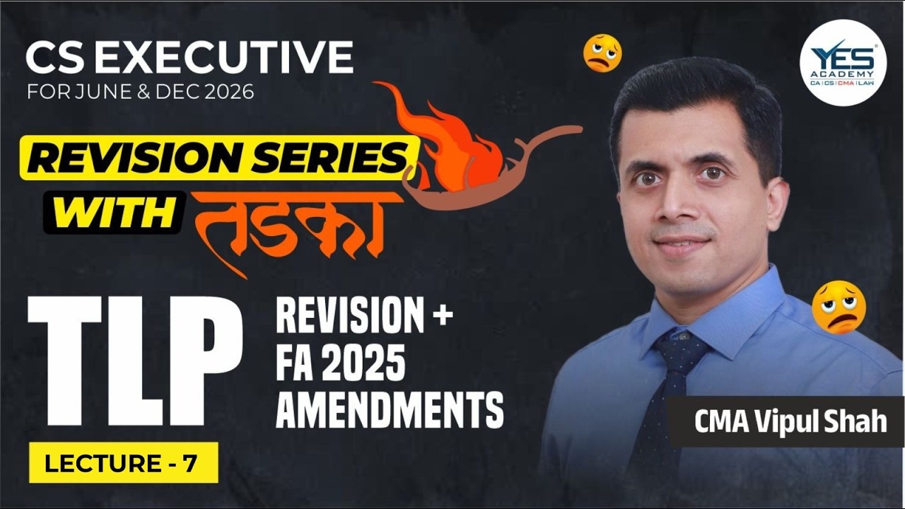 TLP REVISION LECTURE 7 | CAPITAL GAIN | FOR JUNE/DEC 26 | CMA VIPUL SHAH
