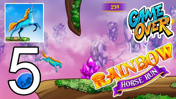 Rainbow Horse Run – Gameplay Walkthrough Part 5 - Game Over (iOS, Android)