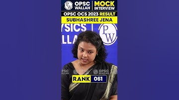 Subhashree Jena | RANK 61 | OCS Topper 2023 #Shorts #OCSTopper2023 #MockInterview