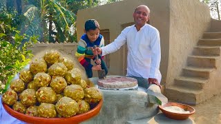 1 KG Chawal ki Pinni | Chawal ke Ladoo Recipe I Rice Flour Laddu | Grandma's Style | Village Food