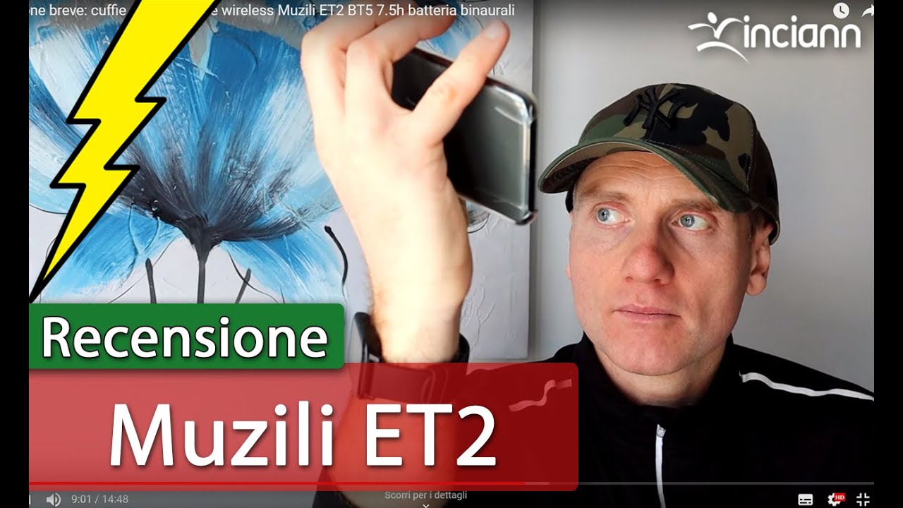 Recensione breve: cuffie auricolari true wireless Muzili ET2 BT5 7.5h  batteria binaurali - YouTube