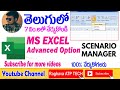 MS Excel Senario Manager || Advanced Excel in Telugu