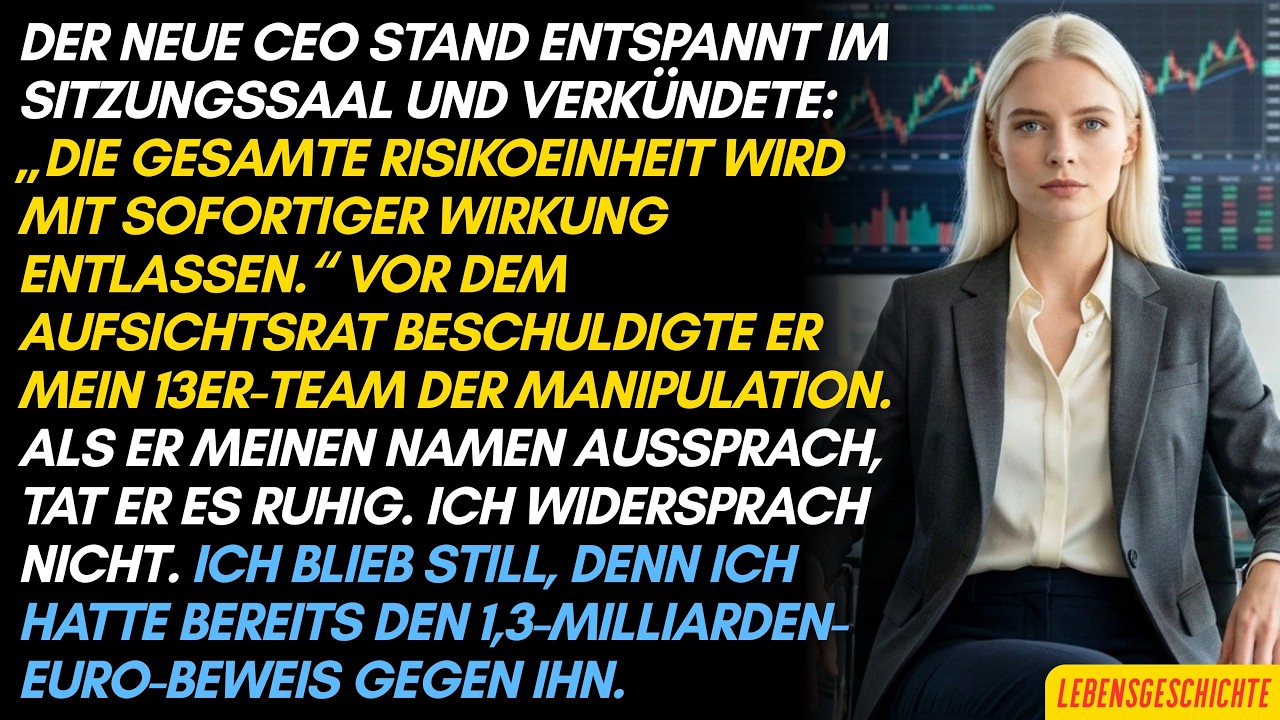 Ich saß in der Vorstandsetage, als Jeron Holthausen die Zahlen an die Wand warf – und dreizehn Namen meines Teams unter „Manipulation“ auflistete. „Die Beweise sind eindeutig“, sagte er kalt. „Es...