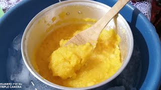 Receta de nieve casera de mango estilo garrafa