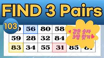 Find 3 pairs (L103), Only 5% can find all, can you find all? Dementia test, Prevent Alzheimer