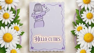 Purple BORDER DESIGNS💜/PROJECT WORK DESIGNS/A4 SHEET/FILE/FRONT PAGE DESIGNS FOR SCHOOL PROJECT #bts