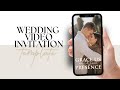 Wedding Video Invitation, DIY Wedding On A Budget, Canva Template