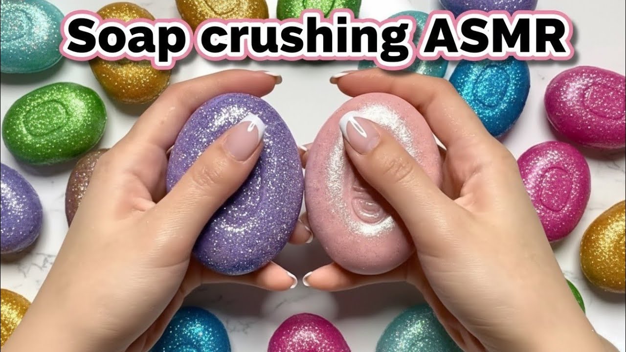 Satisfying Soap Crushing ASMR | Colorful Crumble & Glitter Moments