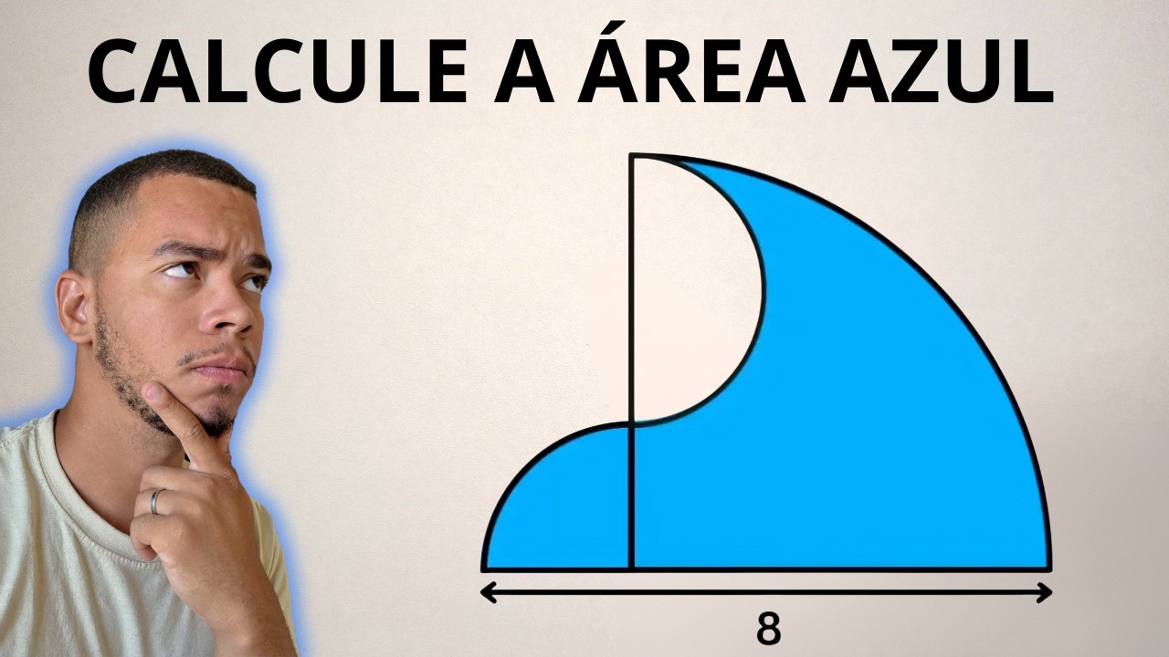 CONSEGUE CALCULAR ESSA ÁREA AZUL? (MAIS FÁCIL DO QUE PARECE)