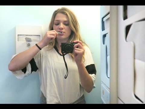 What girls REALLY do in airplane bathrooms - YouTube