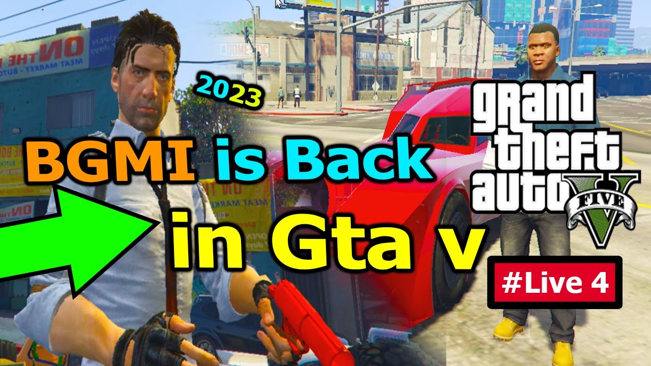 Bgmi is Back in gta 5 live stream franklin gta live stream Day 4🔴Live ...
