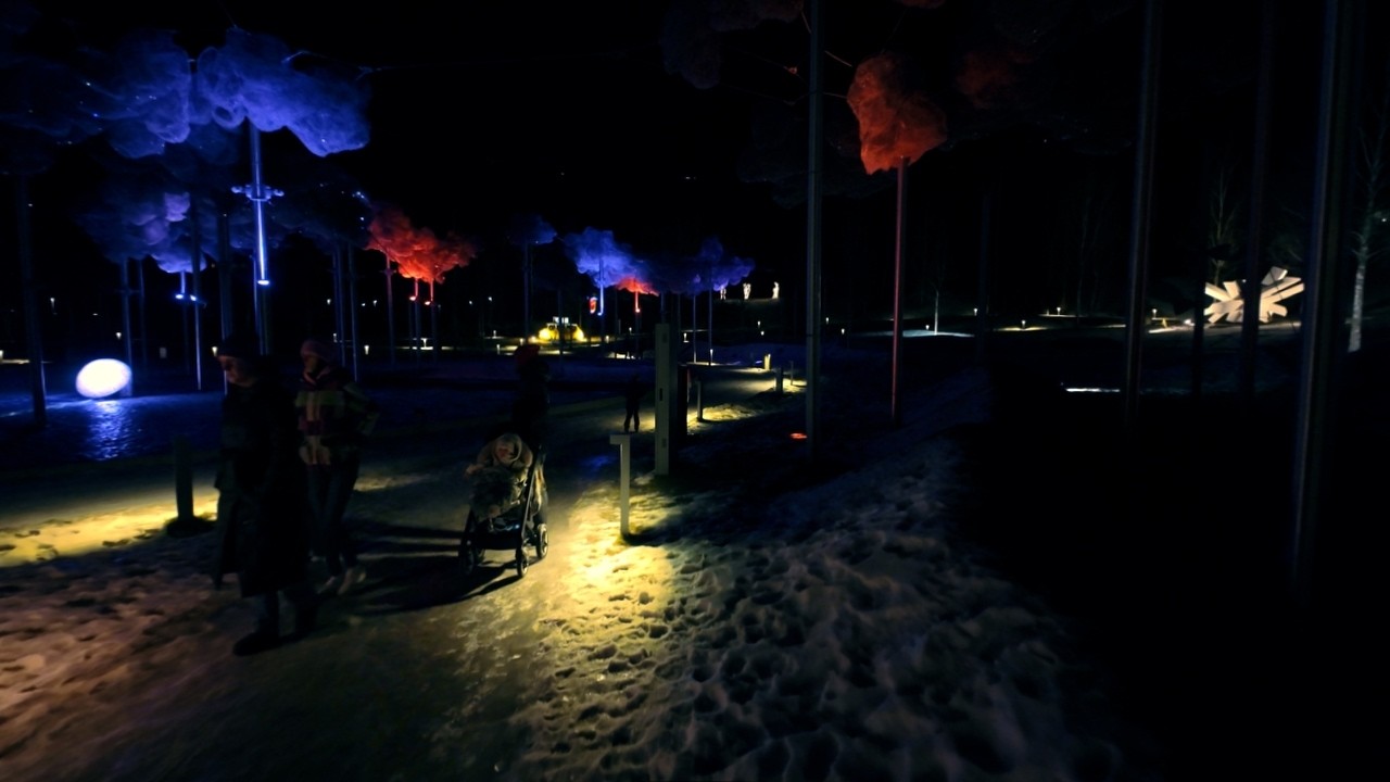 Austria Night Walk [4K] Swarovski Garden Lights