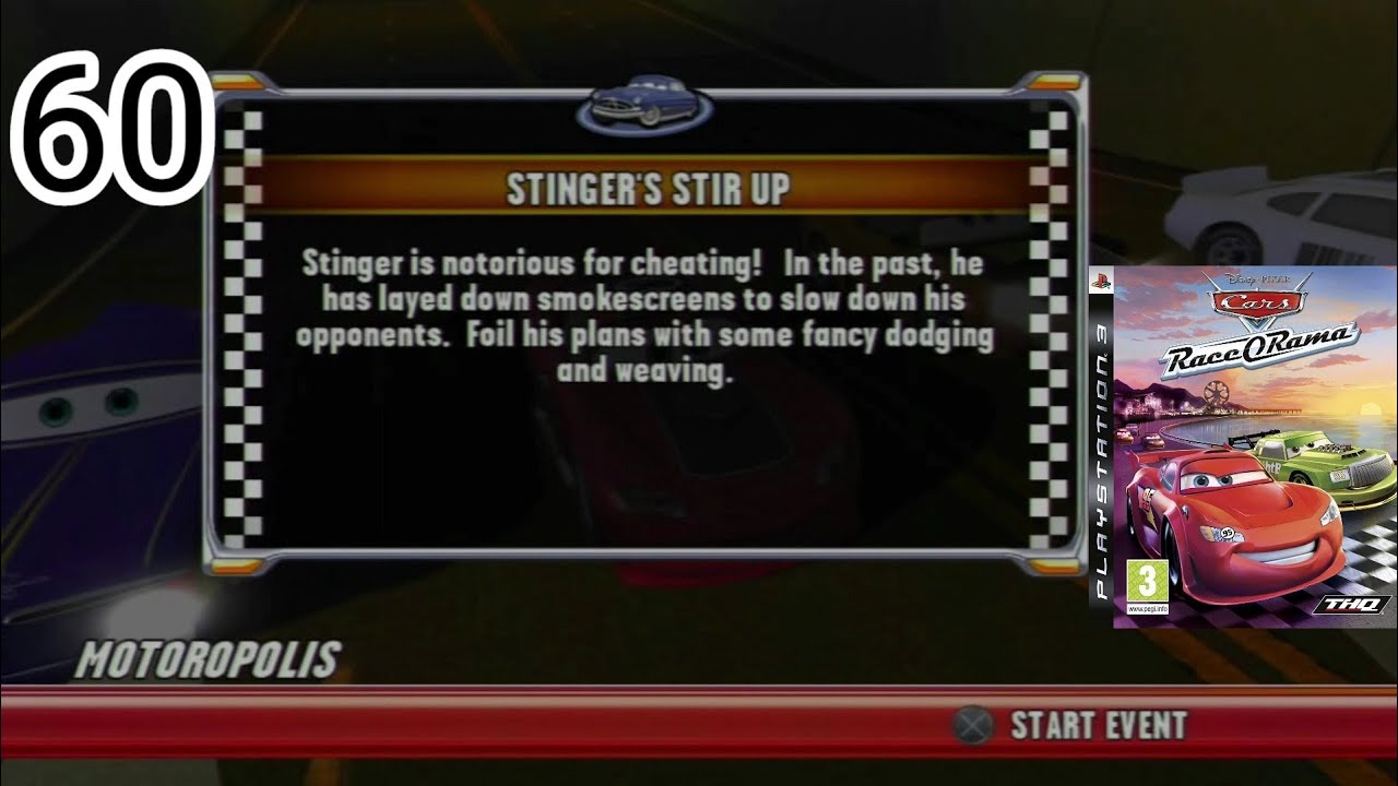 Let's Play Cars: Race-O-Rama - Episode 60 - Stinger's Stir Up