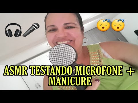 ASMR Manicure rolepley + testando microfone novo 😴