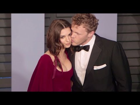 Emily Ratajkowski and husband Sebastian Bear McClard on the Red Carpet for the 2018 Vanity Fair Osca