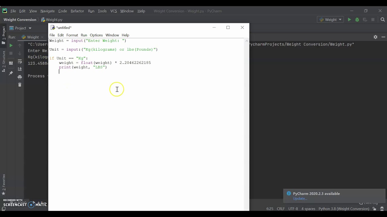 Python Weight Converter!!! - YouTube