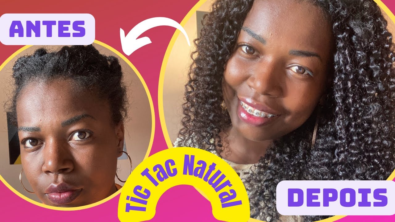 Colocação de Tic Tac Cacheado Humano natural de 60cm em cabelo curto + Disfarce