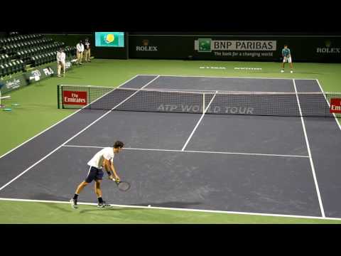 Roger Federer Practice 2017 BNP Paribas Open Indian Wells