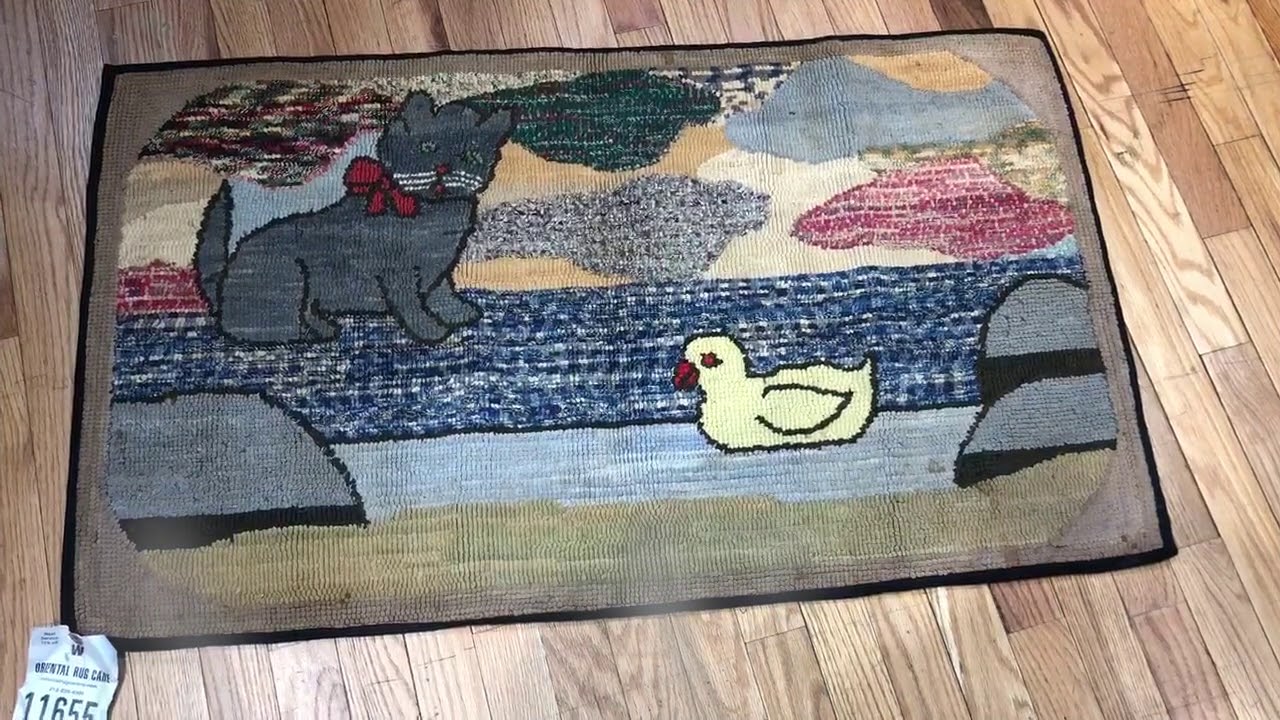 Antique Hooked Rug Repair NY YouTube