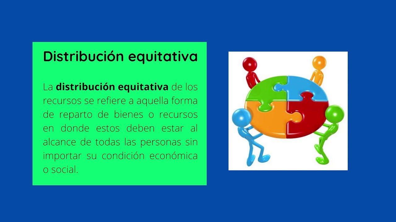 Distribución equitativa y consumo responsable de recursos - YouTube