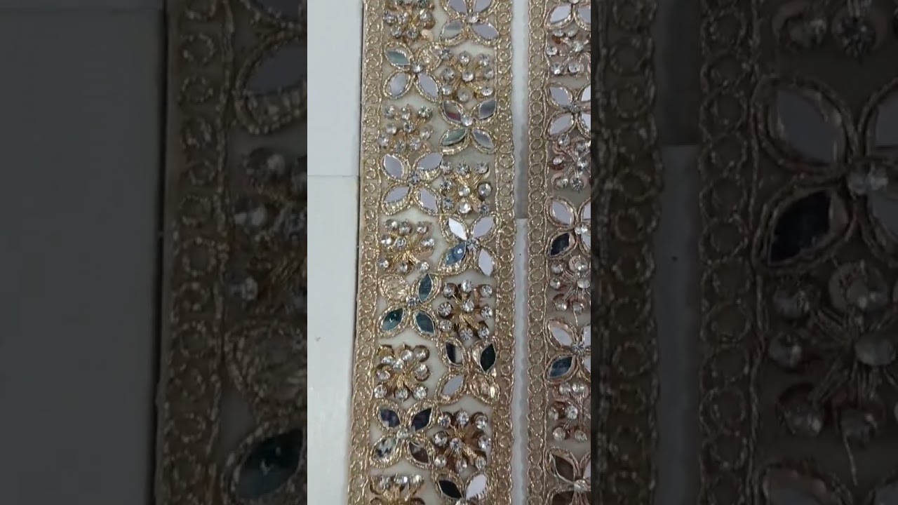 Dimond mirror work lace for order call or message 7558329248